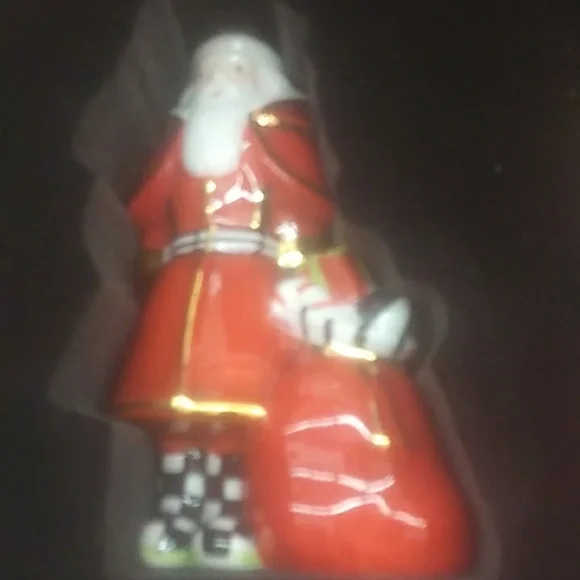McKenzie Childs Santa Claus Salt and Pepper Shakers